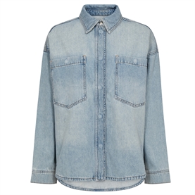 Mos Mosh Emm Flower Skjorte, Light Blue 